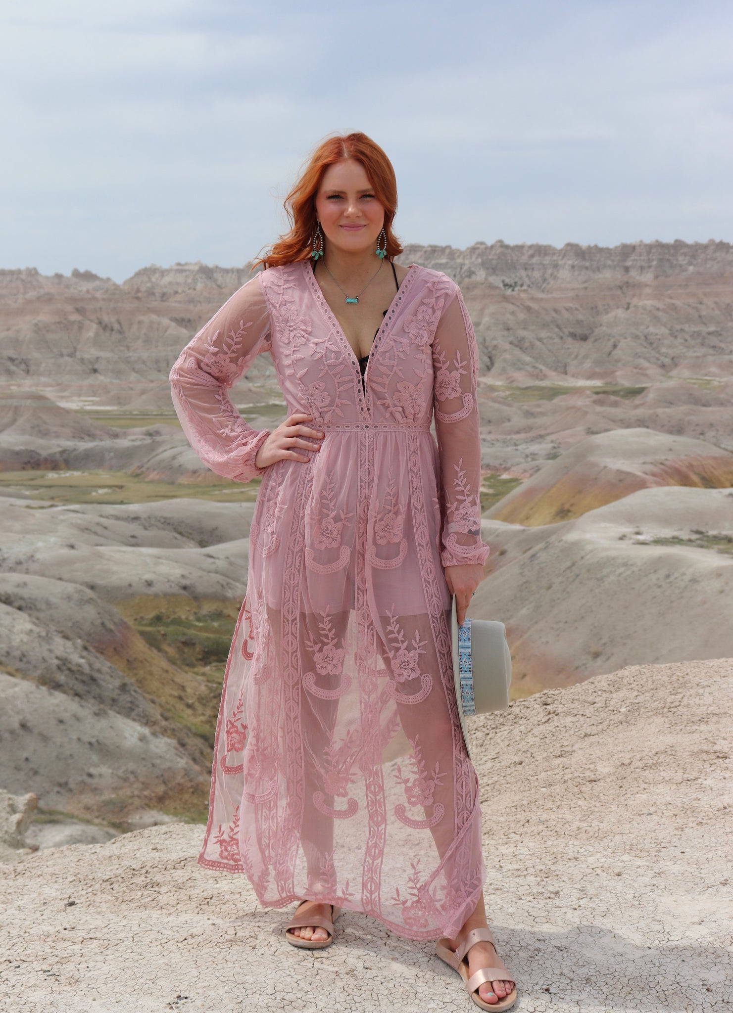 Mauve Lace Boho Maxi Dress reannamarieboutique Mauve Lace Boho Maxi Dress reannamarieboutique