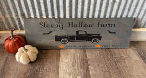 Sleepy Hollow Farm Wood Sign