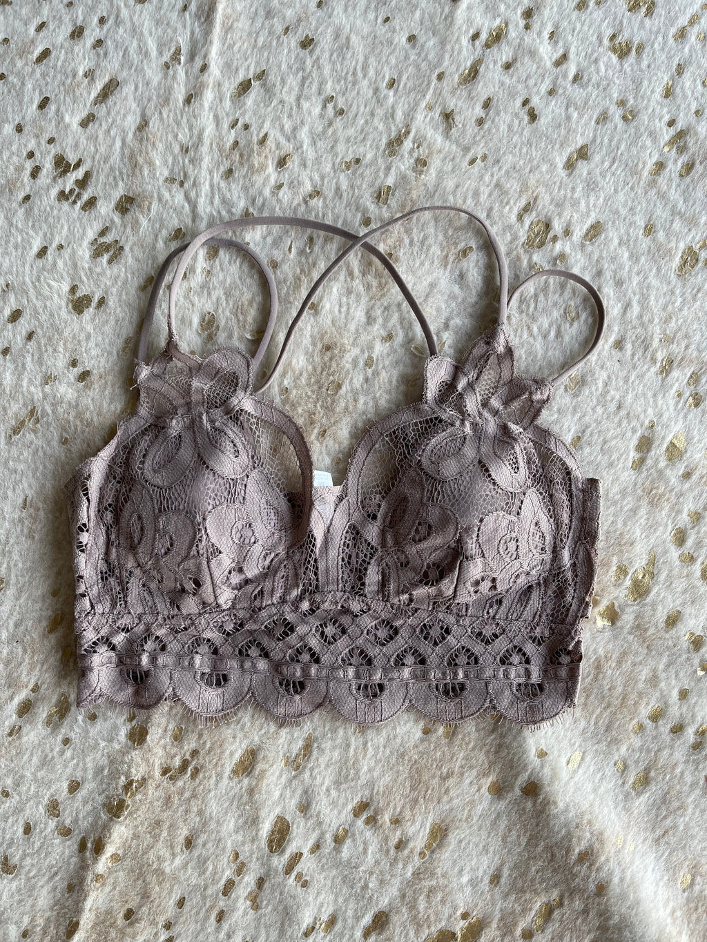 Taupe Lace Bralette