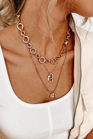 Everyday Layered  Necklace-Gold
