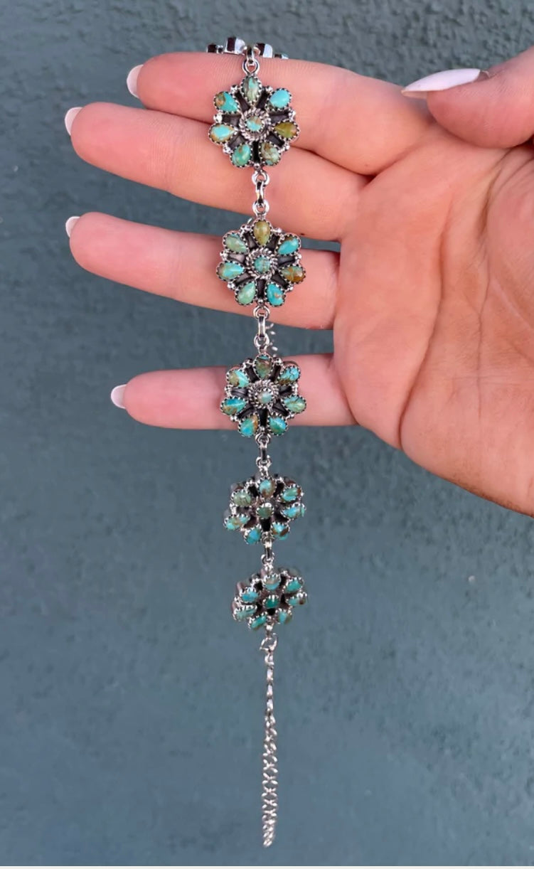 Sterling Silver & Turquoise Choker Necklace