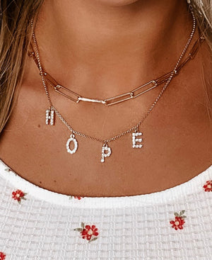 Gold Hope Layered Necklace