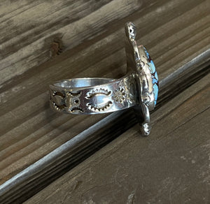 Golden Hills Turquoise & Sterling Silver Adjustable Ring