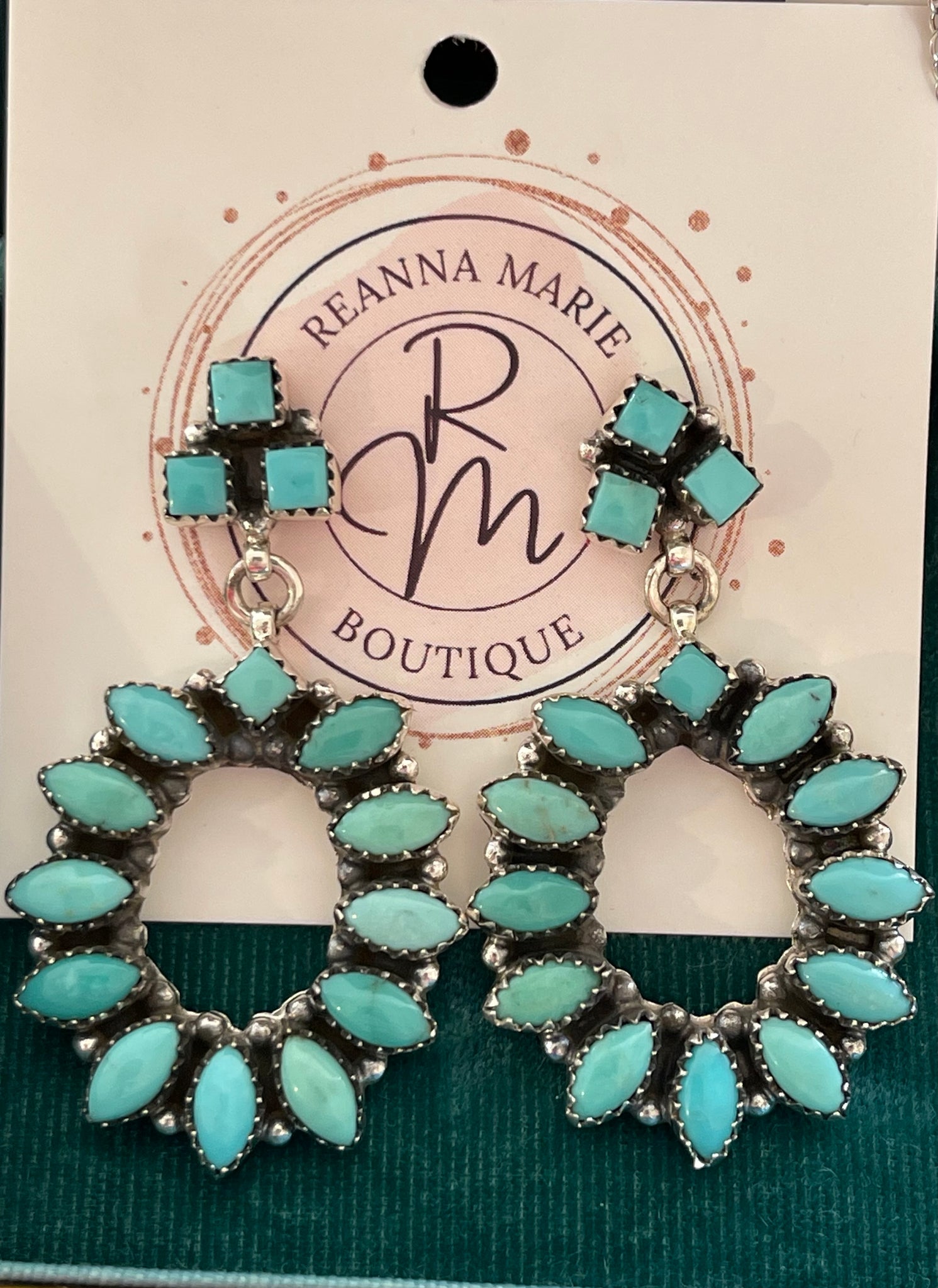Turquoise & Sterling Silver Dangle Earrings