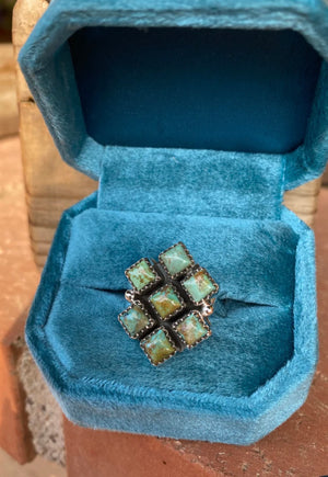 Royston Turquoise & Sterling Silver Adjustable Ring