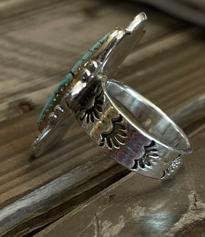 Golden Hills Turquoise & Sterling Silver Adjustable Ring